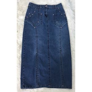 VEZUCCI  long Jean skirt NEW
